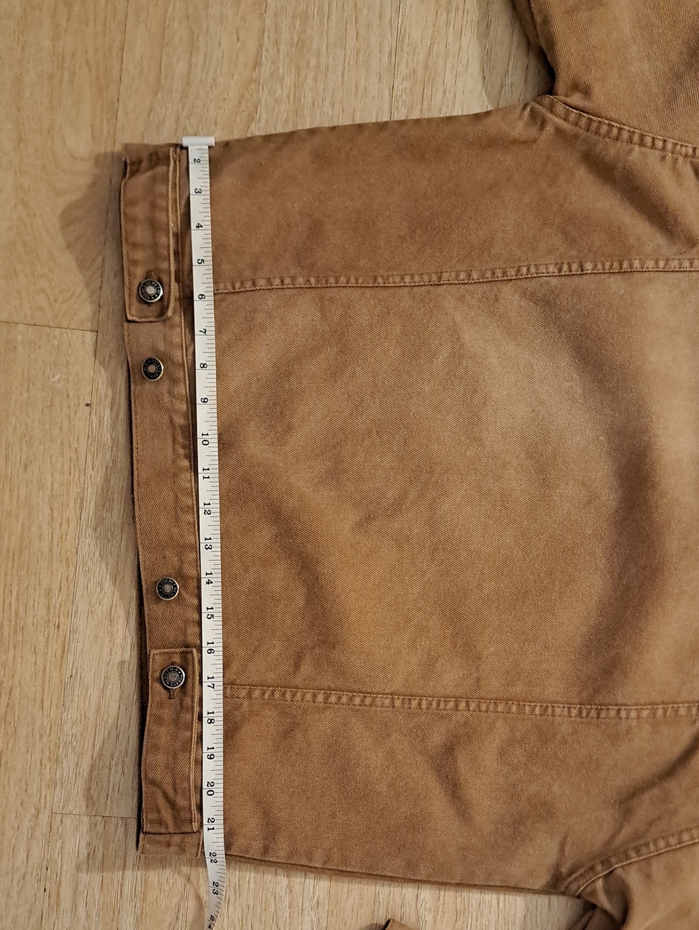 Today News Vintage Men's Tan Denim-Style Jacket - Casual Shirt Jacket - Picture 9 of 9